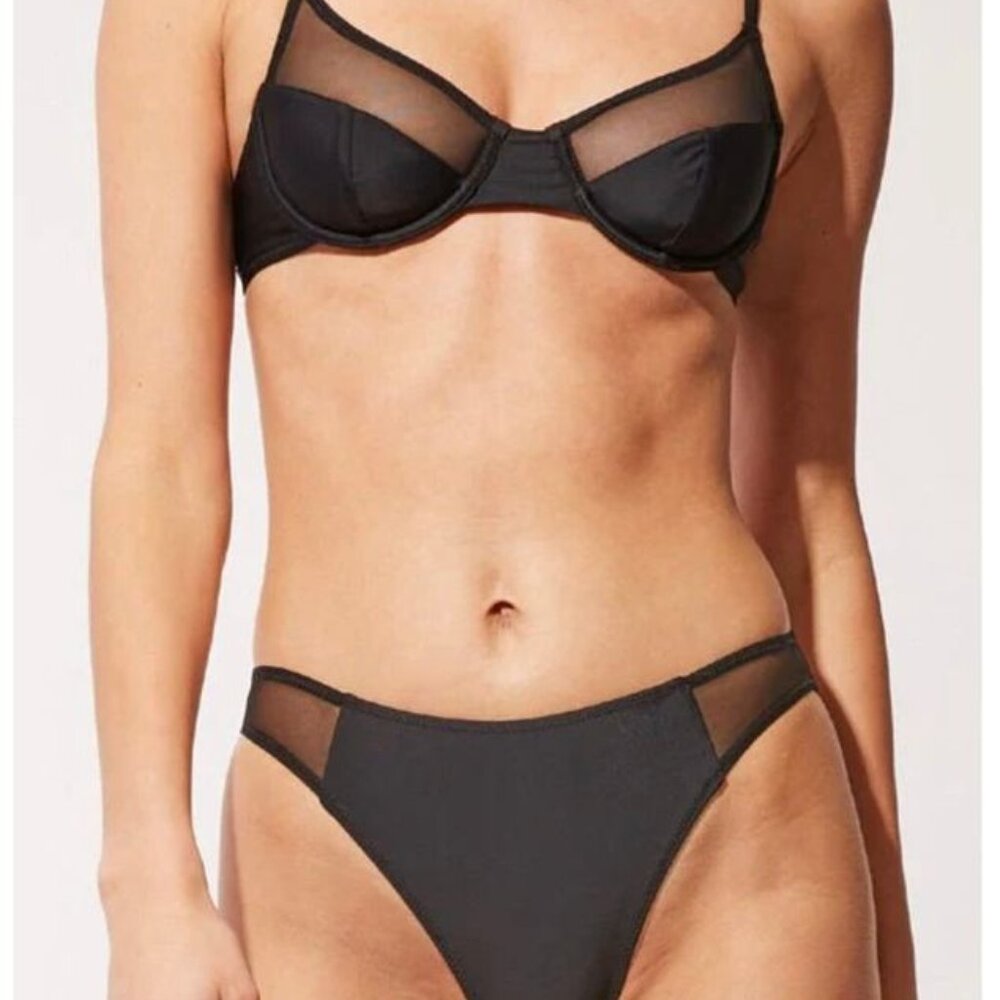 Solid & Striped Black Bikini